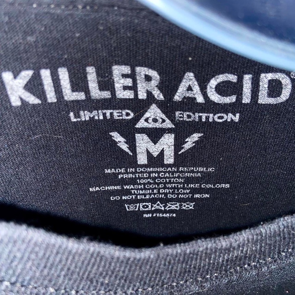 Santa Cruz x Killer Acid black graphic tee limited edition short sleeve shirt - Picture 7 of 7